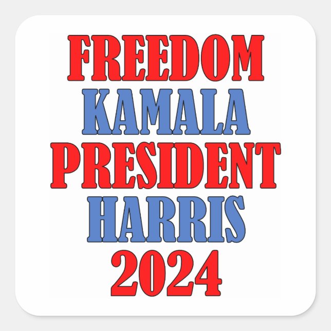 Adesivo da Praça Liberdade de Kamala Harris 2024 (Frente)