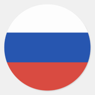 Adesivo da Ronda de Bandeiras da Rússia