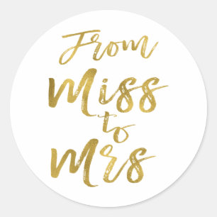 Adesivo Da Senhorita até a Chá de panela do partido Gold F