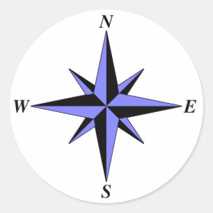 Adesivo da seta para norte (azul)