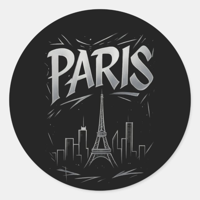 Adesivo da Silhueta de Paris (Frente)