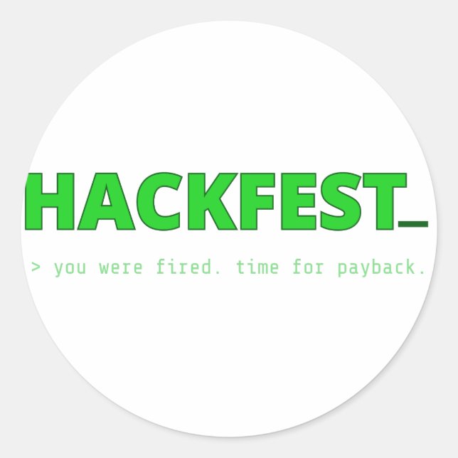 Adesivo da Tela de Título do Hackfest (Frente)