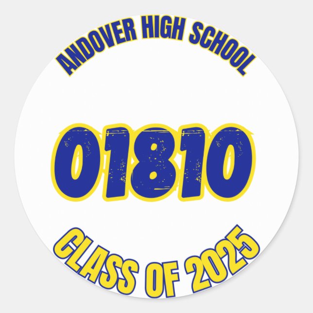 Adesivo da Turma de 2025 de Andover (Frente)
