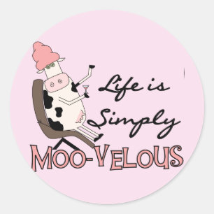 Adesivo Da vaca camiseta MOO-velous e presentes