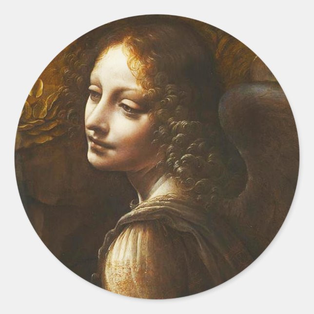 Adesivo Da Vinci Virgem dos Vinheiros Anjos das Rochas (Frente)