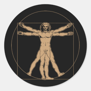 Adesivo Da Vinci Vitruvian Man Sticker
