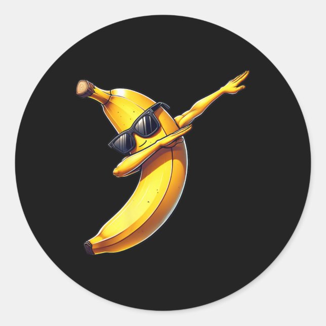 Adesivo Dab Banana Dancing Dabbing Banana Fruta Memória 1 (Frente)