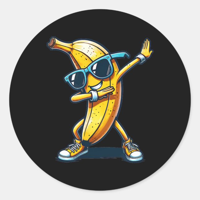Adesivo Dab Banana Dancing Dabbing Banana Memória Fruta (Frente)