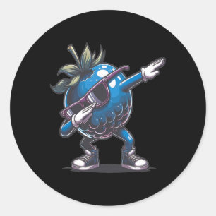 Adesivo Dab Blueberry Dancing Dabbing Fruta Blueberry