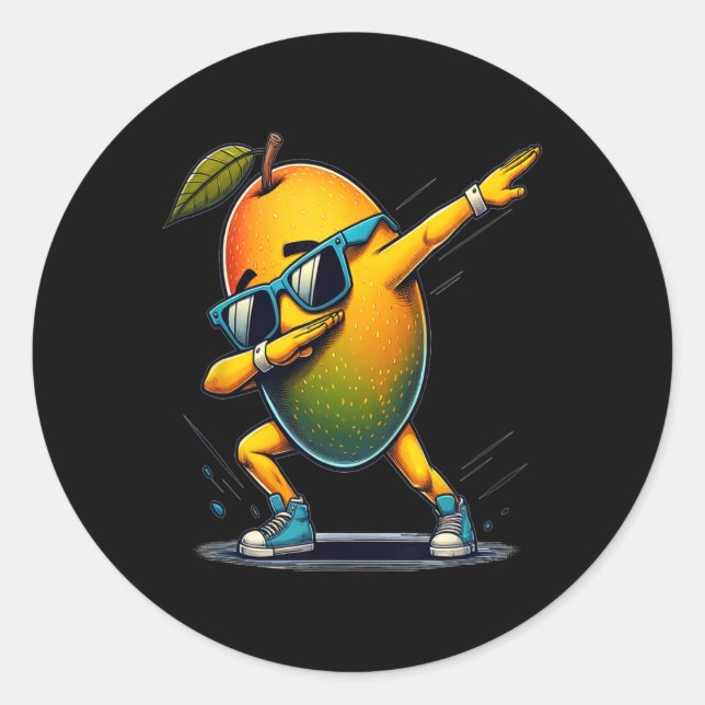 Adesivo Dab Dance Mango Funny Dancing Dabbing Fruta (Frente)