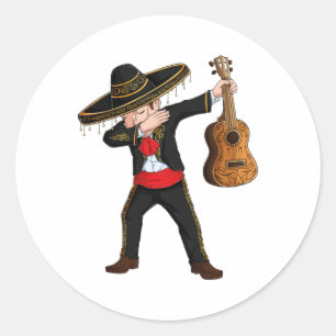 Adesivo Dab Mexicano Mariachi Costume Charro Sombrero Cinc