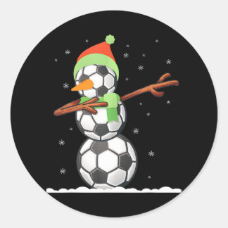 Adesivo Dab Snowman Fez Bolas De Futebol Engraçado Natal