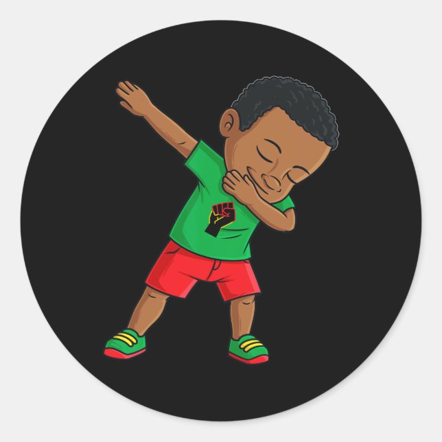 Adesivo Dabbing Black King Juneteenésimo Boys Kids Dab (Frente)
