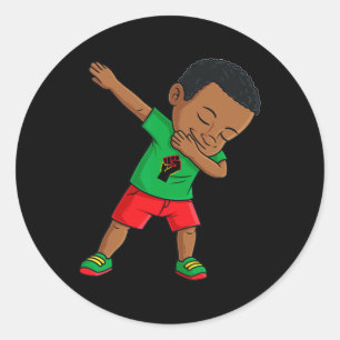 Adesivo Dabbing Black King Juneteenésimo Boys Kids Dab