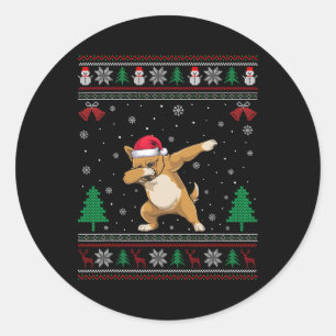 Adesivo Dabbing Brussel Griffon Dog Santa Hat Garotas