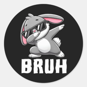 Adesivo Dabbing Bunny Bruh Memória Day Dab Bunny Teens
