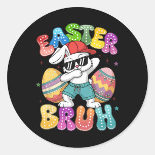 Adesivo Dabbing Bunny Páscoa Bruh Meme Engraçado Dizendo A