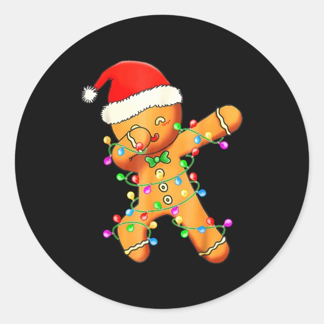 Adesivo Dabbing Gingerbread Christmas  (Frente)