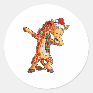 Adesivo Dabbing Giraffe Papais noeis T Camisa Crianças De 