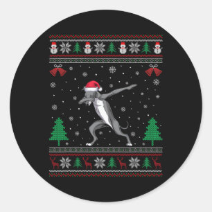 Adesivo Dabbing Greyhound Dog Santa Hat Garotas Crianças C