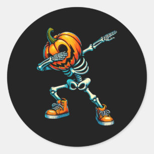 Adesivo Dabbing Halloween Skeleton Boys Trick Trey Funny