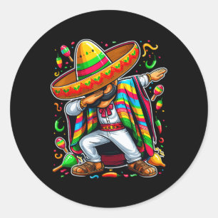 Adesivo Dabbing Mexicano Poncho Cinco De Mayo