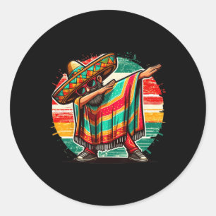 Adesivo Dabbing mexicano Poncho Cinco de Mayo Boys Men Mex