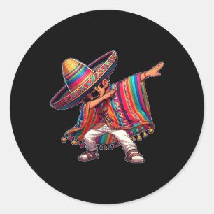 Adesivo Dabbing mexicano Poncho Cinco De Mayo Men Sombrero