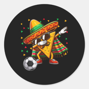 Adesivo Dabbing Nacho Sungles Jogando Futebol Cinco De May