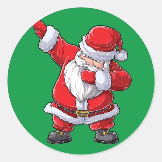 Adesivo Dabbing Papai Noel Boys de Natal Men Engraçado Xma (Frente)