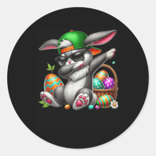 Adesivo Dabbing Rabbit Easter Ovos Dab Rapazes Meninas Cri