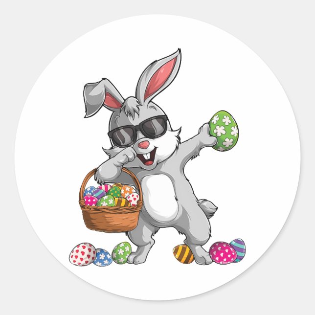 Adesivo Dabbing Rabbit Páscoa Day Ovos Dab Bunny (Frente)