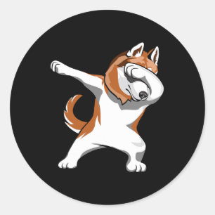 Adesivo Dabbing Rouco Cachorros Pups Dança Engraçada
