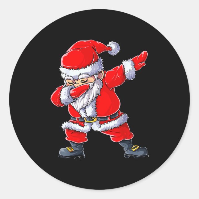 Adesivo Dabbing Santa Claus Christmas Boys Men Funny Xmas  (Frente)