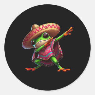 Adesivo Dabbing Sapo Sombrero Poncho Cinco De Mayo Mexican