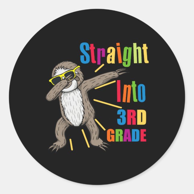 Adesivo Dabbing Sloth Hetero em 3º grau primeiro (Frente)