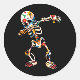 Adesivo Dabbing Sugar Skeleton Dia De Los Muertos Ha