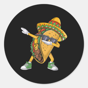 Adesivo Dabbing Taco Cinco De Mayo Engraçado Comida mexica