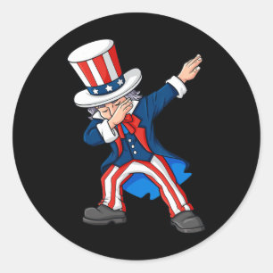 Adesivo Dabbing Tio Sam 4 De Julho Dab Boys Meninas Crianç
