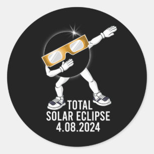 Adesivo Dabbing Total Solar Eclipse 04.08.2024 Fun Dab Boy