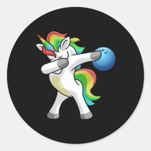 Adesivo Dabbing Unicorn Boliche Bowler Engraçado Dab Rai