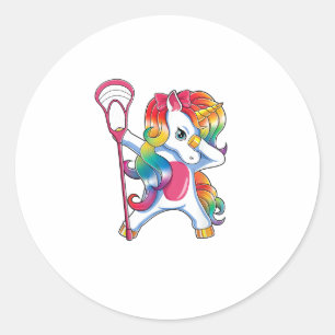 Adesivo Dabbing Unicorn Lacrosse - Leitor T-Shirt Engraçad