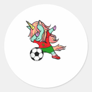Adesivo Dabbing Unicorn Marrocos Soccer Fans Jersey Marroc