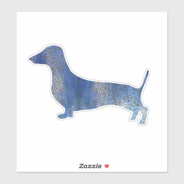 Adesivo Dachshund azul (Folha)