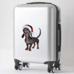 Adesivo Dachshund Cachorro Salsicha Pronto para o Feriado