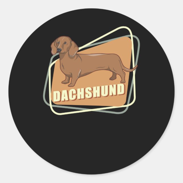Adesivo Dachshund | Cães Proprietários de Dachshances (Frente)