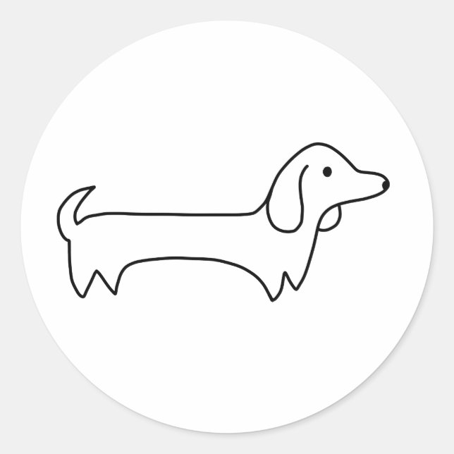 ADESIVO DACHSHUND, CÃO QUENTE, CACHORRO DE SAÚDE, BONITO,  (Frente)