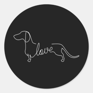 Adesivo Dachshund Chiweenie Wiener Cão Adoro Arte