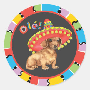 Adesivo Dachshund da festa