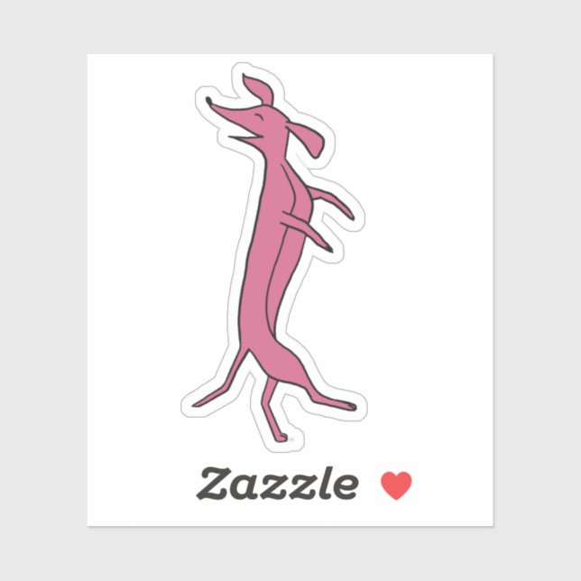 Adesivo Dachshund dançante (Folha)